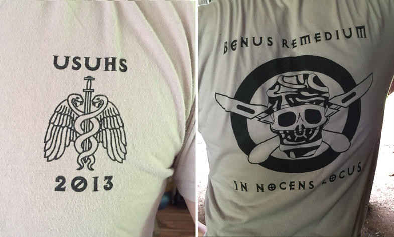 USUHS 2013 logo on tshirt